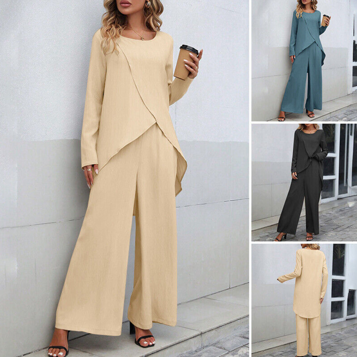 Modesty - 2-delige wijde jumpsuit